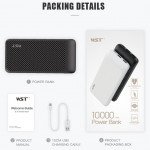 Wholesale Universal 10000 mah Portable Dual Port Super Slim Power Bank Charger SL10 (Black)